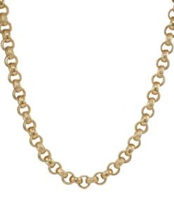 9ct Yellow Gold Heavy Ornate Patterned Belcher Chain -12.5mm - 26"