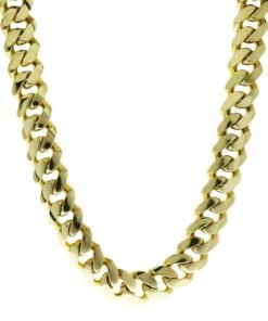 9ct Yellow Gold Classic Cuban Link Curb Chain 24" - 21mm