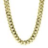 9ct Yellow Gold Classic Cuban Link Curb Chain 26" - 21mm