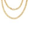 9ct Yellow Gold Patterned Solid Heavy Mariner Chain 8.5mm - 30"