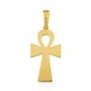 9ct Yellow Gold Solid Large Polished Classic Ankh Cross Pendant