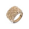 9ct Yellow Gold Solid Heavy Hallmarked 5 Row Keeper Ring - Gent's