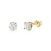 18ct Yellow Gold 0.25ct Diamond Claw Set Stud Earrings - 4mm