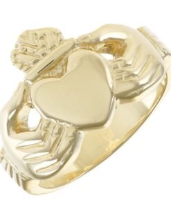 Solid 9ct Gold Handmade Gent's Medium Classic Claddagh Ring