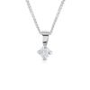 18ct White Gold 0.15ct Claw Set Diamond Necklace - 4.5 mm