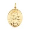 9ct Yellow Gold Double Sided Oval St Christopher Pendant - 20mm